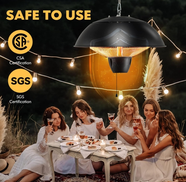 Waterproof infrared table heater